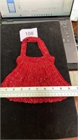 Beautiful Red Beaded Handbag