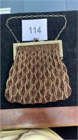 Beaded Hand Bag with Chain Strap