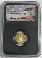 2022 $5 Gold Eage MS70 NGC