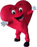Red Love Heart Adult Mascot Costume
