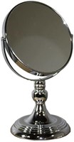 12 Silver Round Makeup Mirror 5x Magnifying