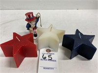 Uncle Sam Light  Pull and 3 Star Candles