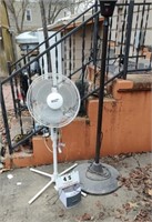 2 Fans, 2 Outdoor Heaters