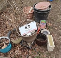 Assorted Flower Pots and Stands