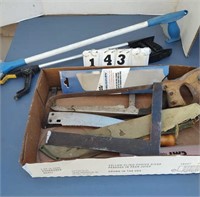 Pull Saw, Small Square, Utility Knife, Etc.