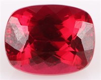 15.40CT CUSHION-CUT RED RUBY LOOSE GEMSTONE