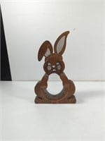 Vintage Wooden Bunny Rabbit Bank