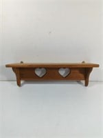Vintage Wooden Heart Shelf