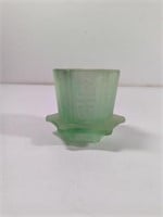 Vintage Indiana Frosted Green Pagoda Glass Fairy