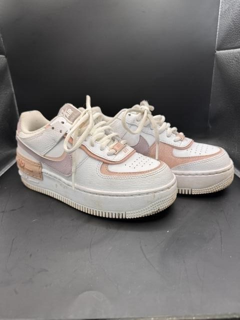 Pink and White AF1