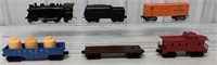 lot of 6 Lionel Trains, Engine, Tender, others