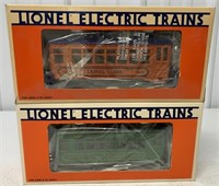 lot of 2 Lionel Trolley Cars