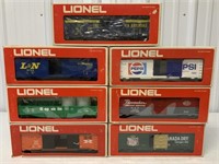 7 Lionel Boxcars & Gondola