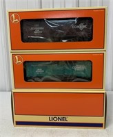 lot of 2 Lionel Overstamp boxcars