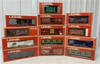 13 Lionel Trains boxcar, caboose, cattlecar