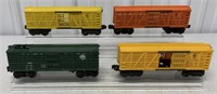 lot of 4 Lionel Cattle Cars