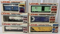 6 pc Lionel Cars and Caboose