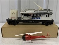 Lionel L.A.S.E.R. car and helicopter