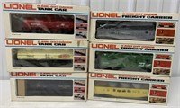 6 pc Lionel train cars and caboose