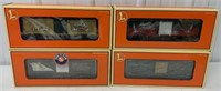 4 Lionel Christmas boxcars 1998-2001