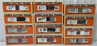 12 Lionel Christmas boxcars 1986-1997