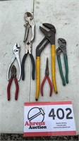 ASSORTED TOOLS-PLIERS & WISS CUTTERS