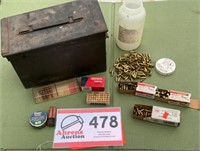 25 CAL -22 CAL ROUNDS & AMMO CAN