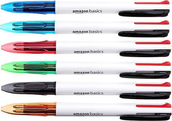 6$-Amazon Basics 4 Color Retractable Ballpoint Pen