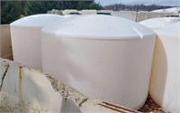 1500 GALLON WHITE PLASTIC WATER TANK