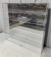 mirrored back plexiglass showcase