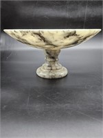 9¾" Marble Fruit Bowl. Maker tag not legible.