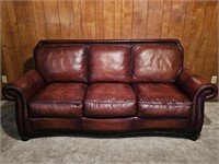 Cognac Leather Sofa