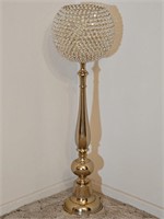 Brass and Beads Floor Candle Holder 37" Tall