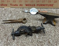 Mini anvil, Marx drill, sm clamp,