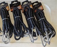 $36 Lot of 4 Bungee Cords 70in w/ Hiking Hooks