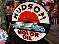 30” Porcelain Hudson Motor Oil Sign