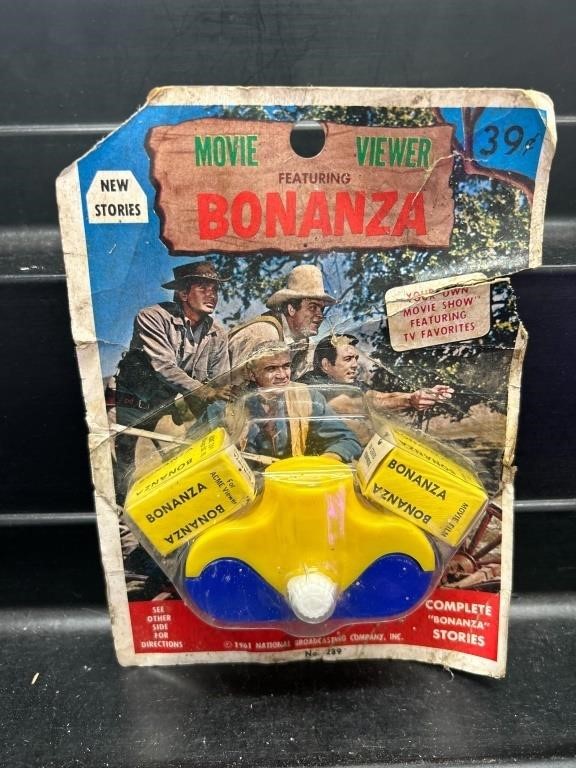 VERY RARE! Bonanza Movie Film Viewer On Card!