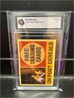 Pete Maravich Post Cereal Card Graded 10