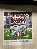 Mystery Box 3,200 Football Cards Sealed Unsearched