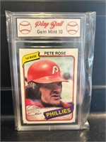 1980 Topps Burger King Pete Rose Graded 10