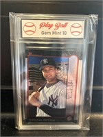 Derek Jeter Bowman Card Graded Gem Mint 10