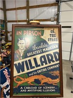 Vintage Original "Willard" Magician Poster Sign