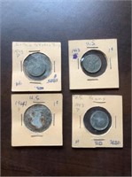 1943 US pennies x4