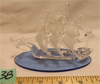 Artglass Sailing Ship Clipper Viking Ship Handspun
