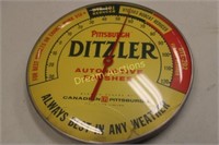 Pittsburgh Ditts Thermometer 12"D, crack/cover