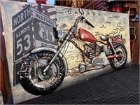 55 x 28” Metal 3-D Motorcycle Wall Display