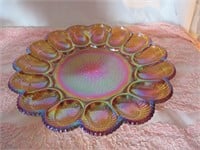LOT 22 VINTAGE INDIANA GLASS EGG TRAY