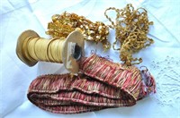 Vtg Gold Color Craft Braids/Trims + Multicolor