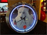 15” Round Neon Coca-Cola Clock