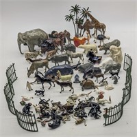 (JL) Metal zoo animals and fencing. Tallest is